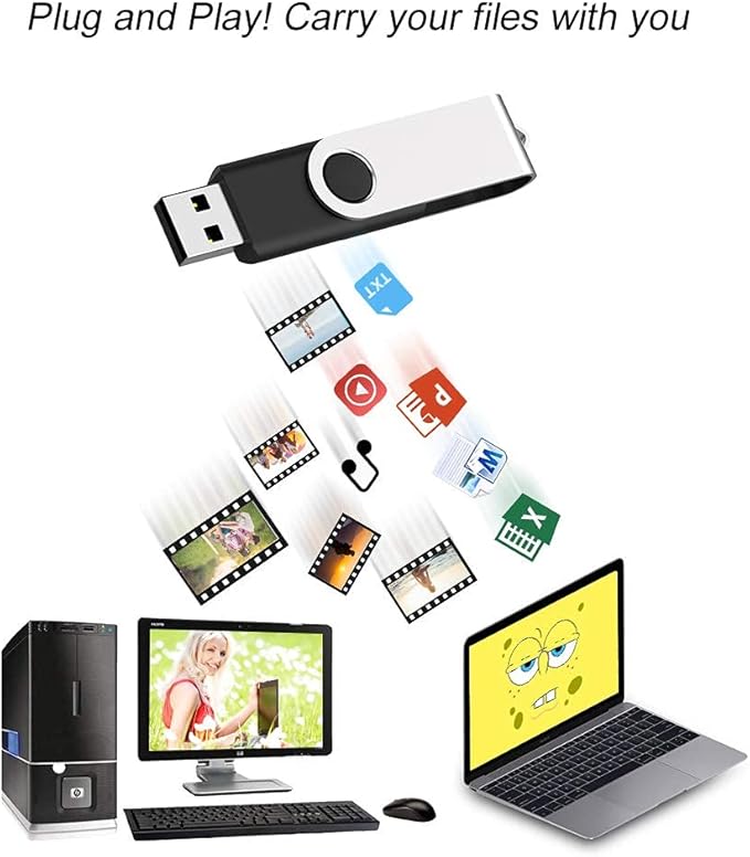 JUANWE 4GB USB Flash Drive 100 Packs, 2.0 Bulk Thumb Drives USB Stick - Image 5