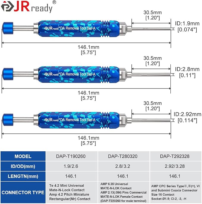 JRready ST5289 Tube Type Ejector Rod Contact Pin Extraction Tool - Image 9