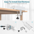 40W Fast Charging Station, Desk Clamp Power Strip, JXGUCAT Removable Desk Clamp - Image 8