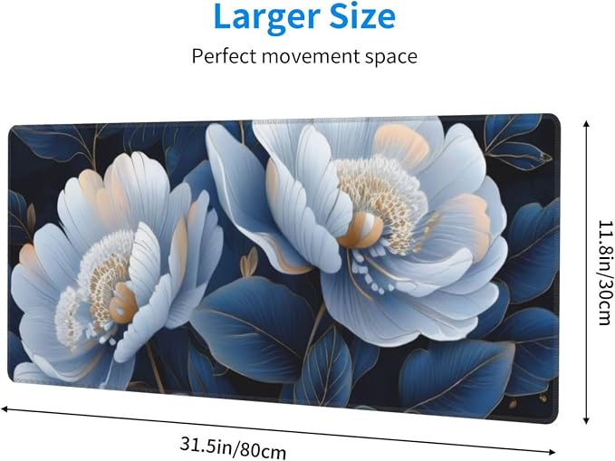 Gaming Mouse Pad, Large Non-Slip Rubber Base Mousepad, Keyboard Mouse Mat - Image 4