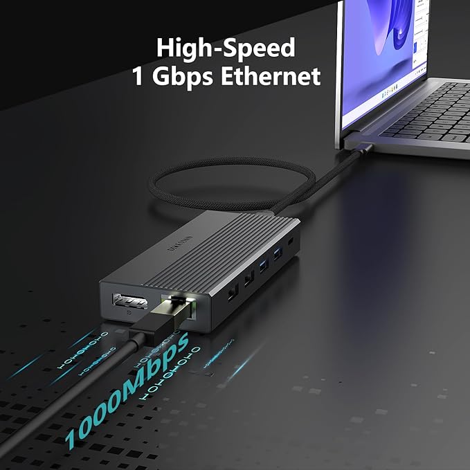 13-in-1 USB C Docking Station: Triple 4K Display, 100W Power Delivery, 5Gbps - Image 7