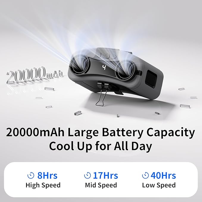 Socool 20000mAh Portable Waist Fan Clip on Wearable Belt Personal Fan - Image 4
