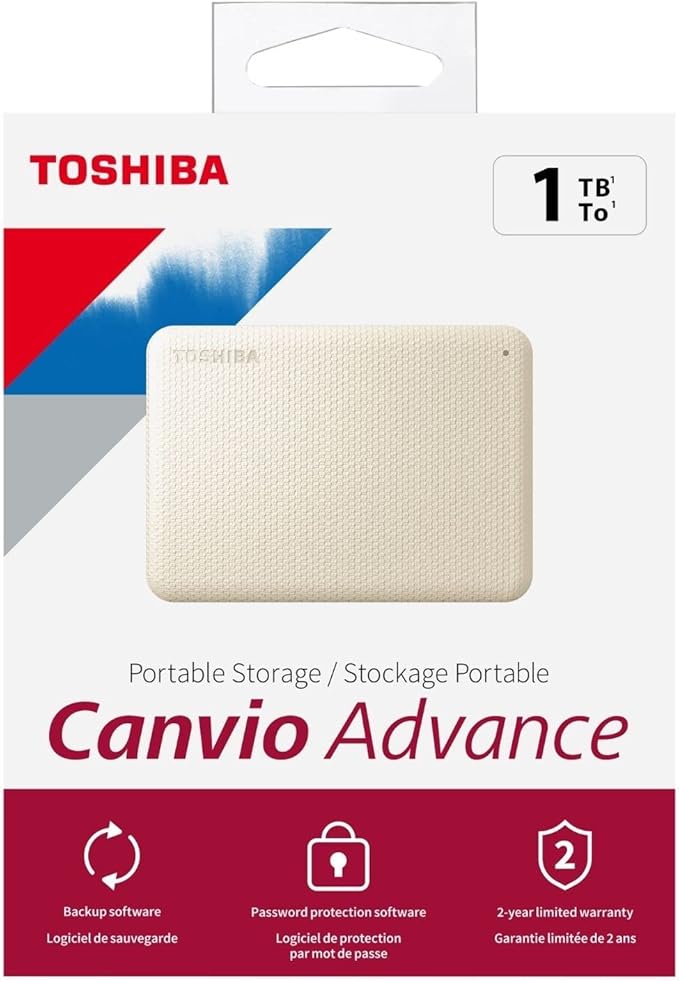 Toshiba Canvio Advance 1TB Portable External Hard Drive USB 3.0 - Image 10