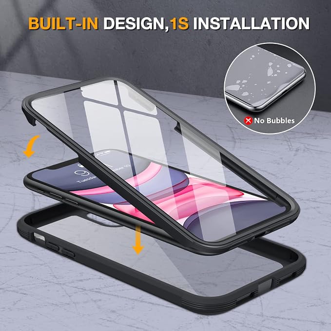 Miracase Glass Series for iPhone 11 Case 6.1 inch, Upgraded Full-Body Rugged - Image 2