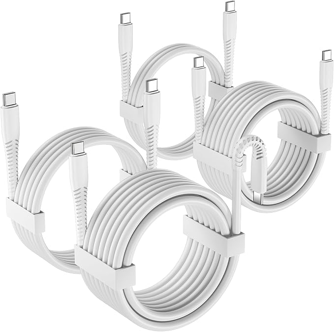 4Pack USB C to USB C Cable for iPhone 17/Air/16/15 Pro Max, Type C 60W Fast by QZVOO