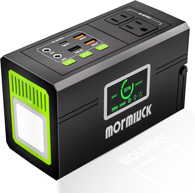 Portable Power Station 127W, 88.8Wh Solar Generator, Power Supply by mormluck