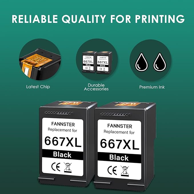 667XL 667 XL 667 Ink Cartridges Replacement - Image 3