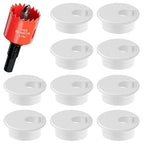 1-3/8 in. Hole Saw with 10PCS White Desk Grommet by GA1FSL