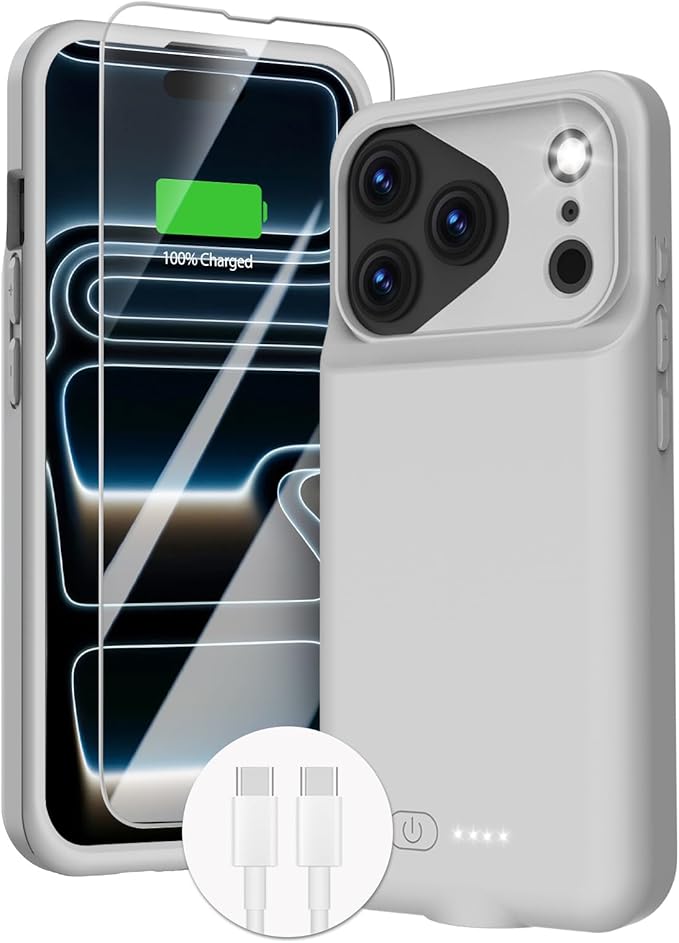 Battery Case for iPhone 17 Pro, Charging Case Charger 8500mAh Ultra-Slim by GINFOXI