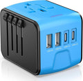JMFONE Universal Travel Adapter, 4 USB C/A Ports & 2500W AC Outlets, All-in-One by JMFONE