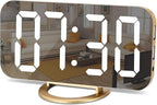 SZELAM Digital Alarm Clock, LED and Mirror Desk Clock Large Display, by SZELAM