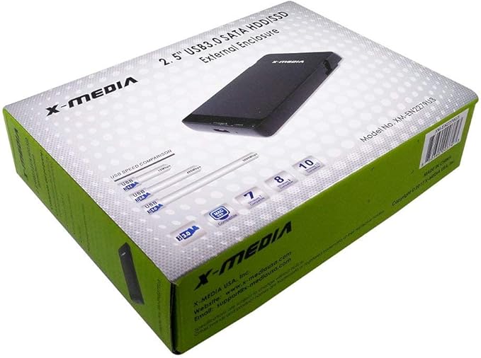 X-MEDIA XM-EN2279U3 2.5-Inch Tool-Free USB 3.0 SATA SSD HDD Hard Disk Drive - Image 5