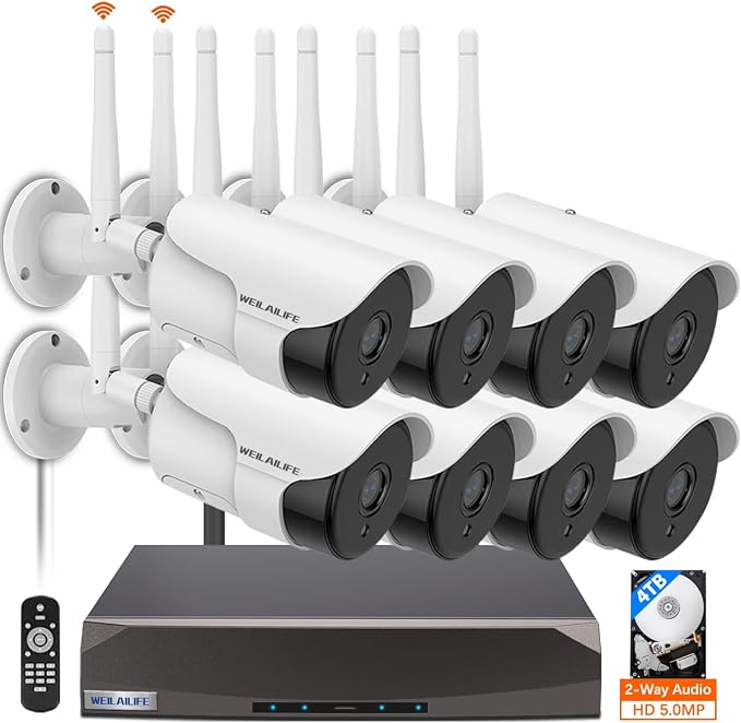 WEILAILIFE 【 90ft Super Night Vision & Dual Antenna Enhanced】 2-Way Audio by WEILAILIFE