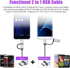 USB C Cable, SIXSIM 3Pack 6Ft 2 in 1 Cable Type C Charger Cable Nylon Braided - Image 3