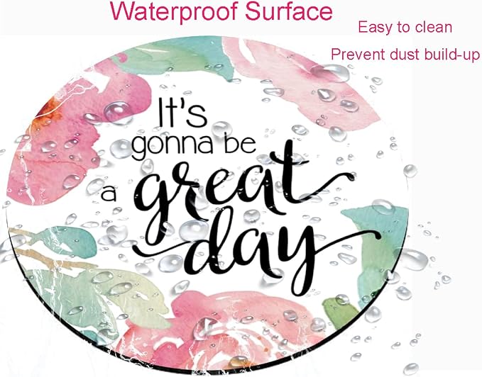 Mouse Pad, Inspirational Quote Floral Mouse Pad, Quote Great Day Mouse Pad - Image 4