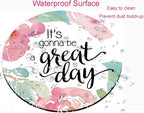 Mouse Pad, Inspirational Quote Floral Mouse Pad, Quote Great Day Mouse Pad - Image 4