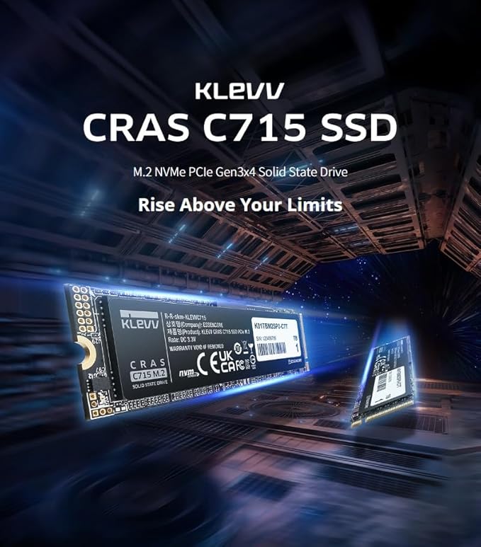 KLEVV CRAS C715 1TB M.2 2280 NVMe PCIe Gen3x4 Laptop & Desktop - Image 2