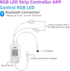 RGBZONE Bluetooth RGB LED Controller, 4-PIN Smart Music LED Strip Lights - Image 3