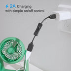 USB On/Off Switch Cable 2-Pack, 2A Charging 480Mbps Data, Type-A 2.0 Power - Image 4