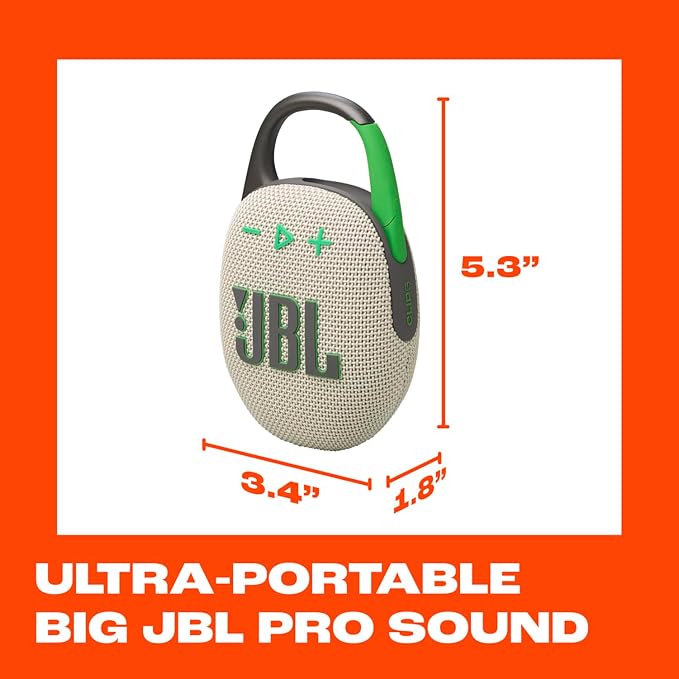 JBL Clip 5 - Ultra-Portable, Waterproof & Dustproof Bluetooth Speaker, Big Pro - Image 5