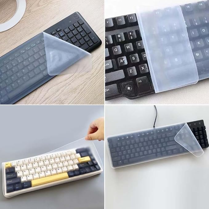 Ultra Thin Desktop PC Silicone Clear Keyboard Cover Skin Protector - Image 4