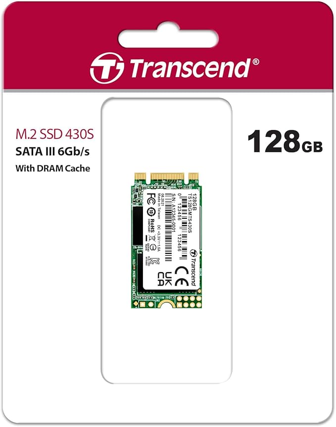 Transcend 128GB M.2 2242 SATA III SSD - Image 2