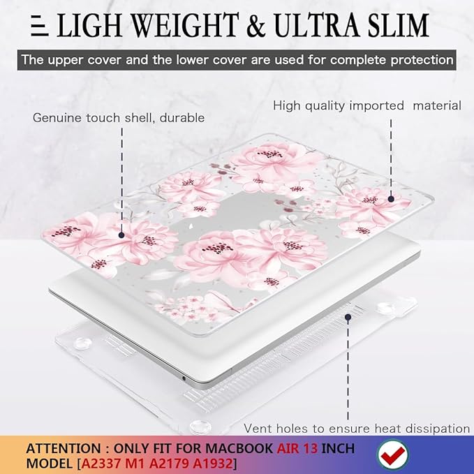 CISSOOK Compatible with MacBook Air 13 inch Case M1 Chip 2021 2020-2028 Release - Image 4