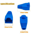 PETECHTOOL RJ45 Cat6 Pass Through Connectors Gold Plated 8P8C Ends and Blue - Image 5