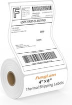 FungLam 4"X6" Thermal Shipping Labels, 4X6 Labels, Perforated, 250 Labels by FungLam