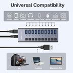 ACASIS Powered USB Hub, 10 Ports USB 3.1 Hub - Image 6