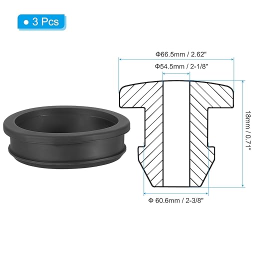 PATIKIL 60.6mm / 2-3/8 Inch Drill Hole, 2-1/8 Inch ID Rubber Grommets - Image 2