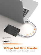 CableCreation USB A to USB C Short Cable 1FT 10Gbps, 3A Fast Charging, USB-C - Image 2
