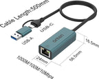 USB-A and USB-C to Ethernet Adapter, Driver Free RJ45 to USB C or USB A - Image 6