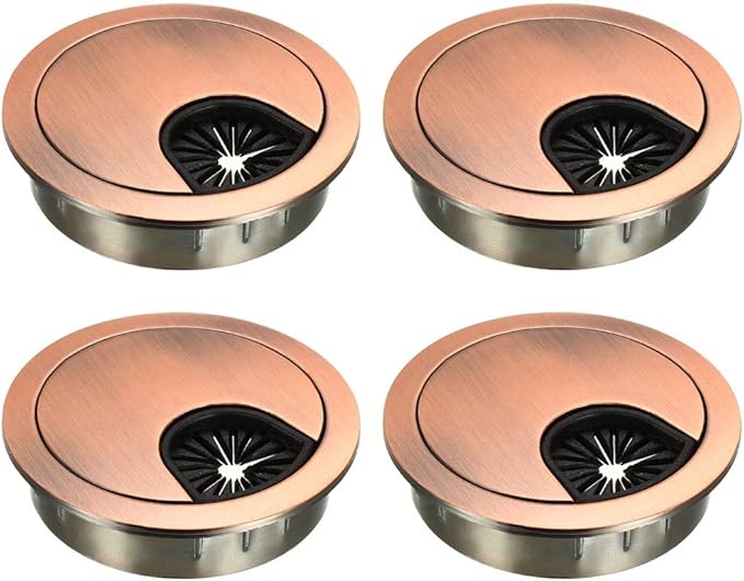 uxcell Cable Hole Cover, 2Inch/50mm Zinc Alloy Desk Wire Cord Cable Grommets by uxcell