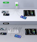 2 Pack USB C Charger, 40W Fast Charge Cube, 4-Port QC+PD Wall Plug, Galaxy S24 - Image 6