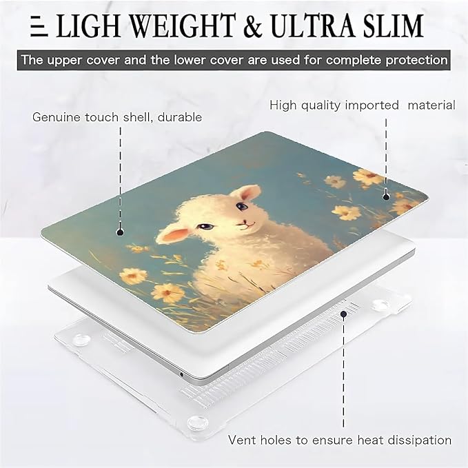 Compatible with MacBook Air 13.3 13.6 Inch Case 2022 2021 2020 2019 Plastic - Image 2