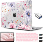 CISSOOK Flower Case for MacBook Air 13.6 Inch M4 M3 M2 Chip Model A3240 A3113 by CISSOOK