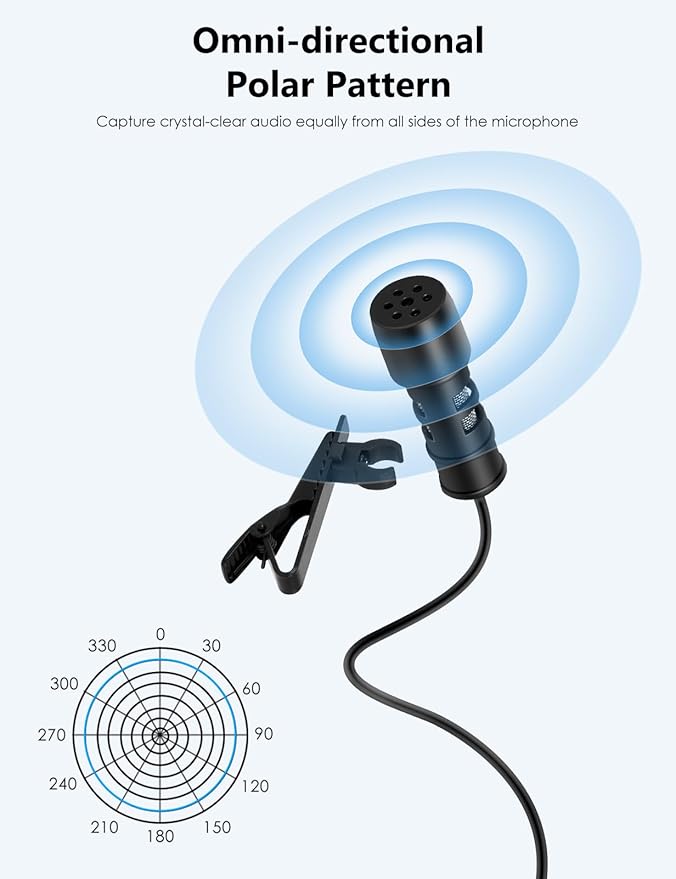 MillSO USB PC Microphone Plug & Play USB Lavalier Microphone Omnidirectional - Image 3