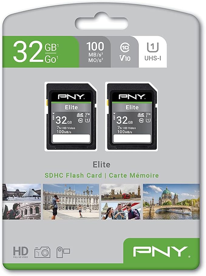 PNY 32GB Elite Class 10 U1 V10 SDHC Flash Memory Card - Image 9