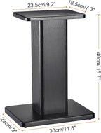 MECCANIXITY Wood Speaker Stands, 2 Pack 15.7 Inch Universal Speaker Stand - Image 2