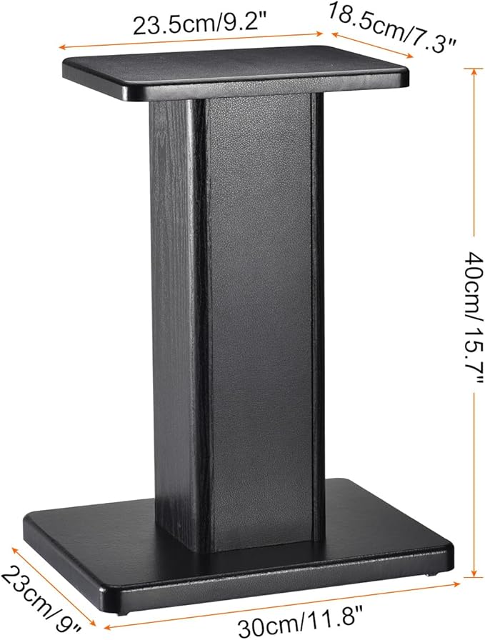 MECCANIXITY Wood Speaker Stands, 2 Pack 15.7 Inch Universal Speaker Stand - Image 2