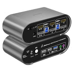 2 Computers 2 Monitors Automatic KVM Switch, Hotkey Switching, Audio and by Terived