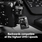 Lexar 128GB Professional SILVER PRO SD Card, Full HD, - Image 4