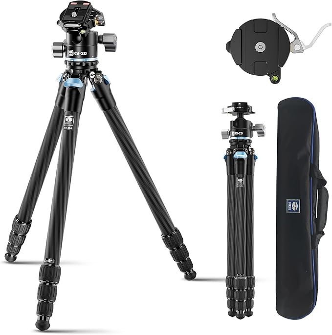 SIRUI 50.2" Carbon Fiber Travel Tripod, Compact Professional Camera Trippod by SIRUI