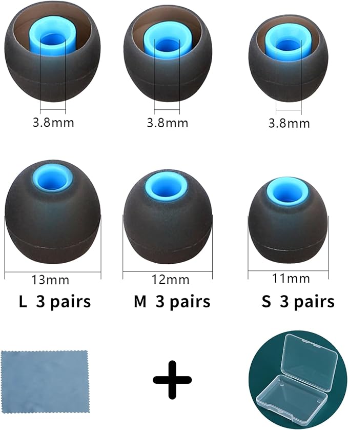 Earbud Tips Ear Bud Tips Soft Anti Slip Washable and Reusable Silicone - Image 2