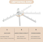 Swing Clothes Hanger Rack, Garment Racks Wall Mounted Clothes Bar-Hanger Holder - Image 2