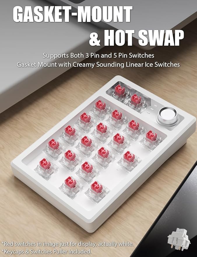 Gasket Creamy Mechanical Numpad Programmable Macro Keypad Wireless - Image 3