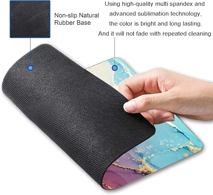 Mouse Pad, Cute Colorful Marble Mouse Pads - Image 2