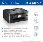 Brother MFC-J1170DW Wireless Color Inkjet All-in-One Printer, NFC One-Touch - Image 2