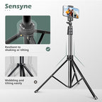 SENSYNE 72" Phone Tripod, Extendable Cell Phone Tripod Stand, Selfie Stick - Image 5